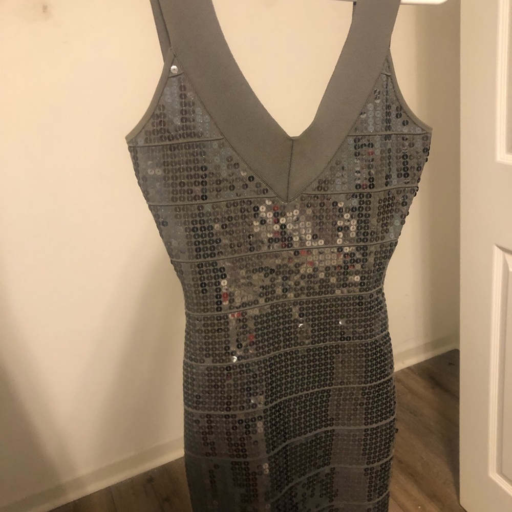 Guess by Marciano Grey Sequin dress XS
